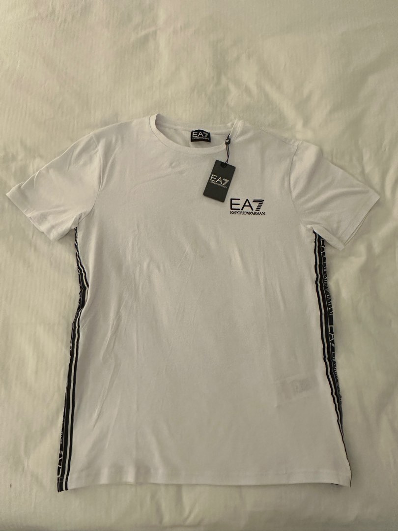 ea7 white t shirt mens