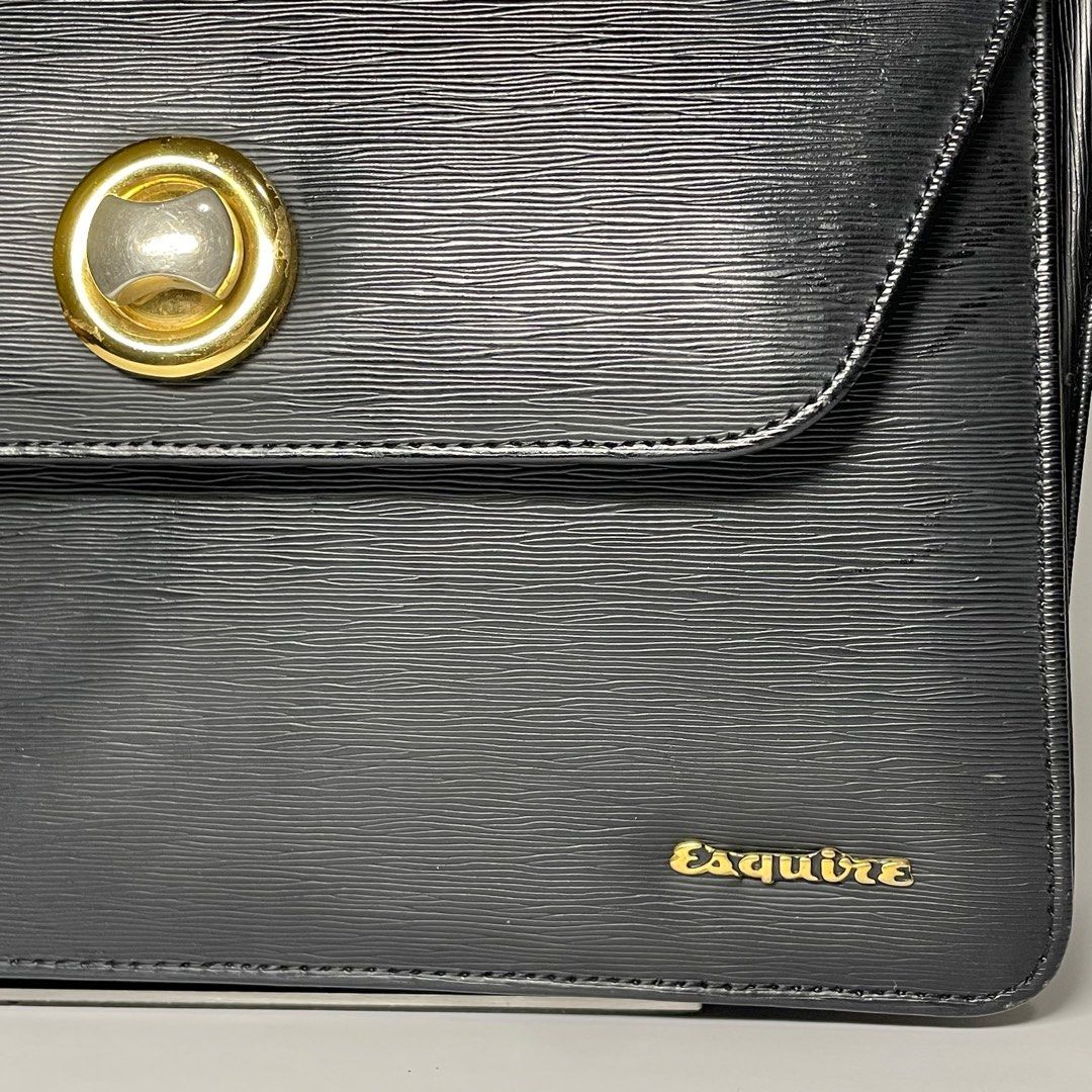 Esquire Gold Black Epi Leather Vintage Bag, Women's Fashion, Bags