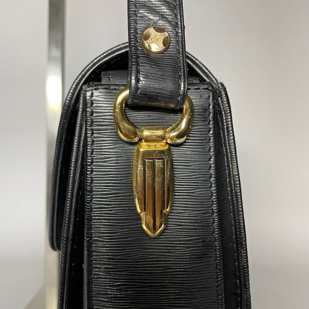 Esquire Gold Black Epi Leather Vintage Bag, Women's Fashion, Bags