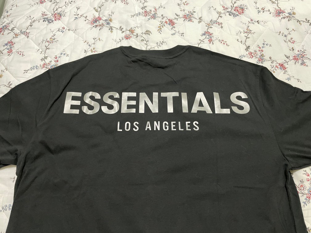 Essentials Los angeles reflective tee, Men's Fashion, Tops & Sets ...