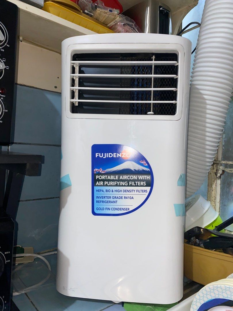 Fujidenzo 1.5 Hp Portable Aircon with Air Purifying Filters, TV & Home Appliances, Air