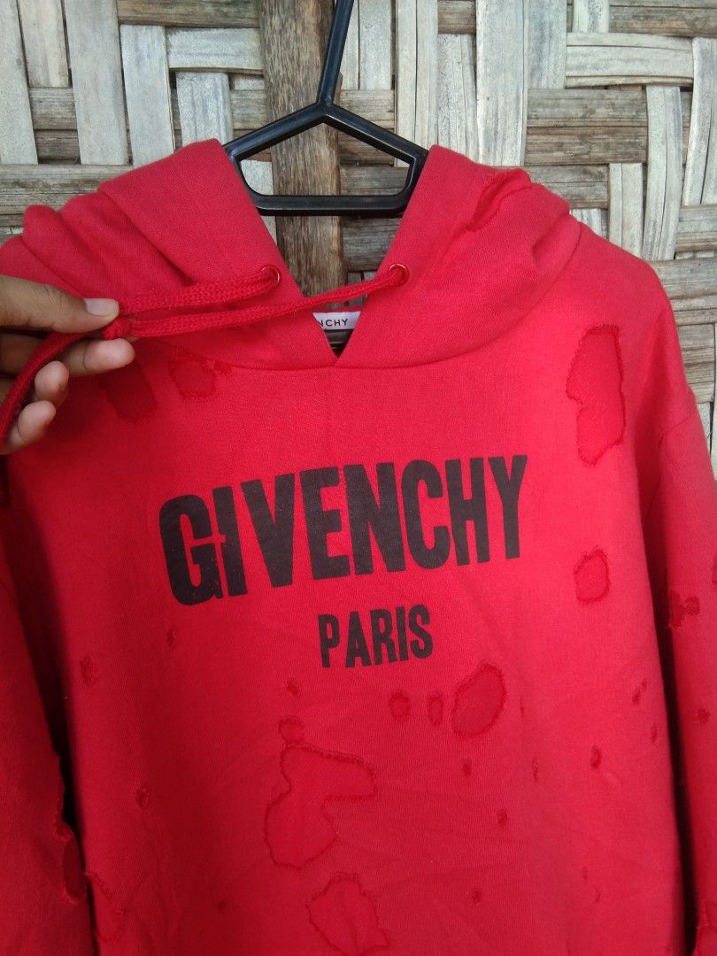 Givenchy Distressed Hoodie, Men's Fashion, Coats, Jackets and Outerwear on  Carousell