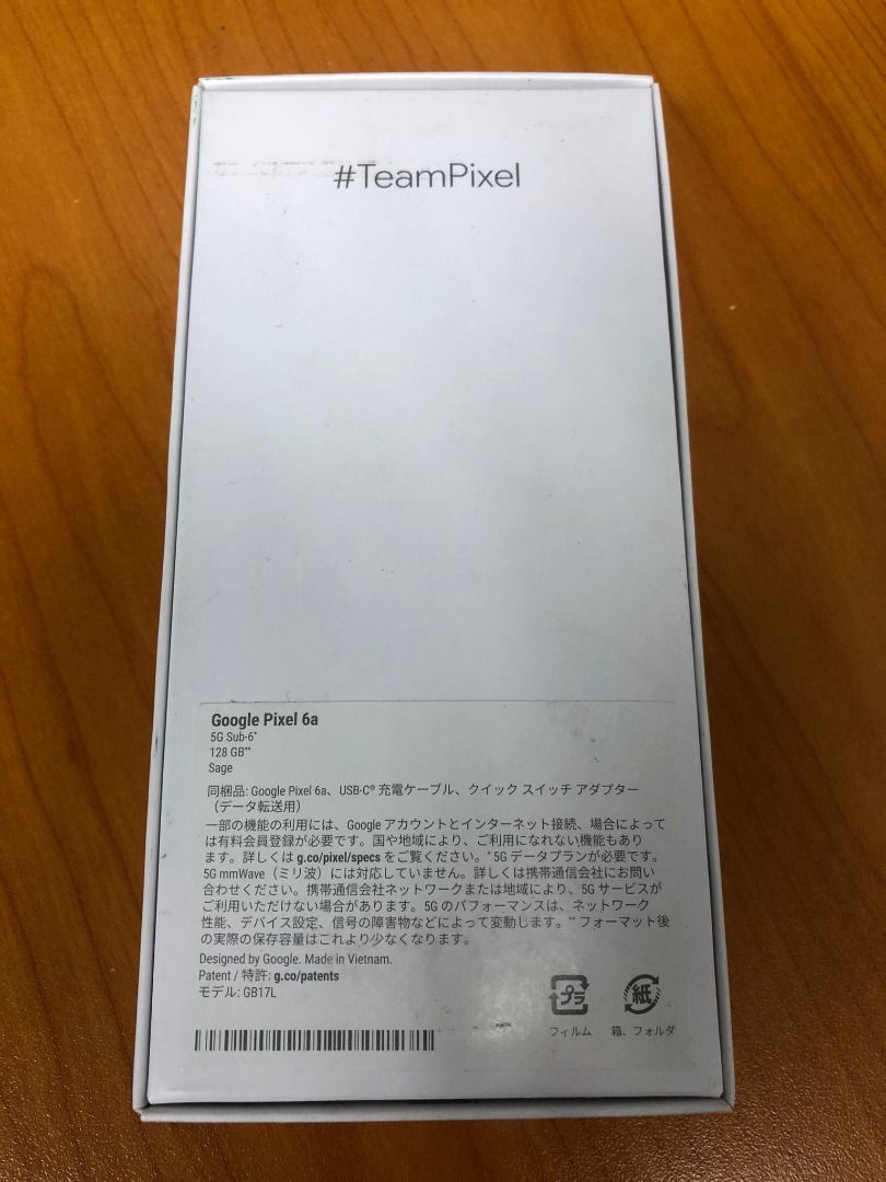 限時激減🔥]Google Pixel 6a 128GB Chalk/Sage (JP Ver.), 手提電話