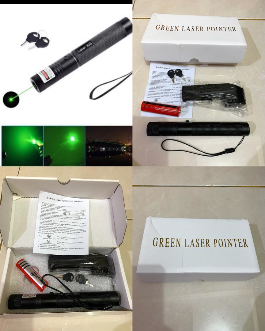 Green Laser Pointer 303 Laser Hijau/ Laser pengaman #NEW on Carousell