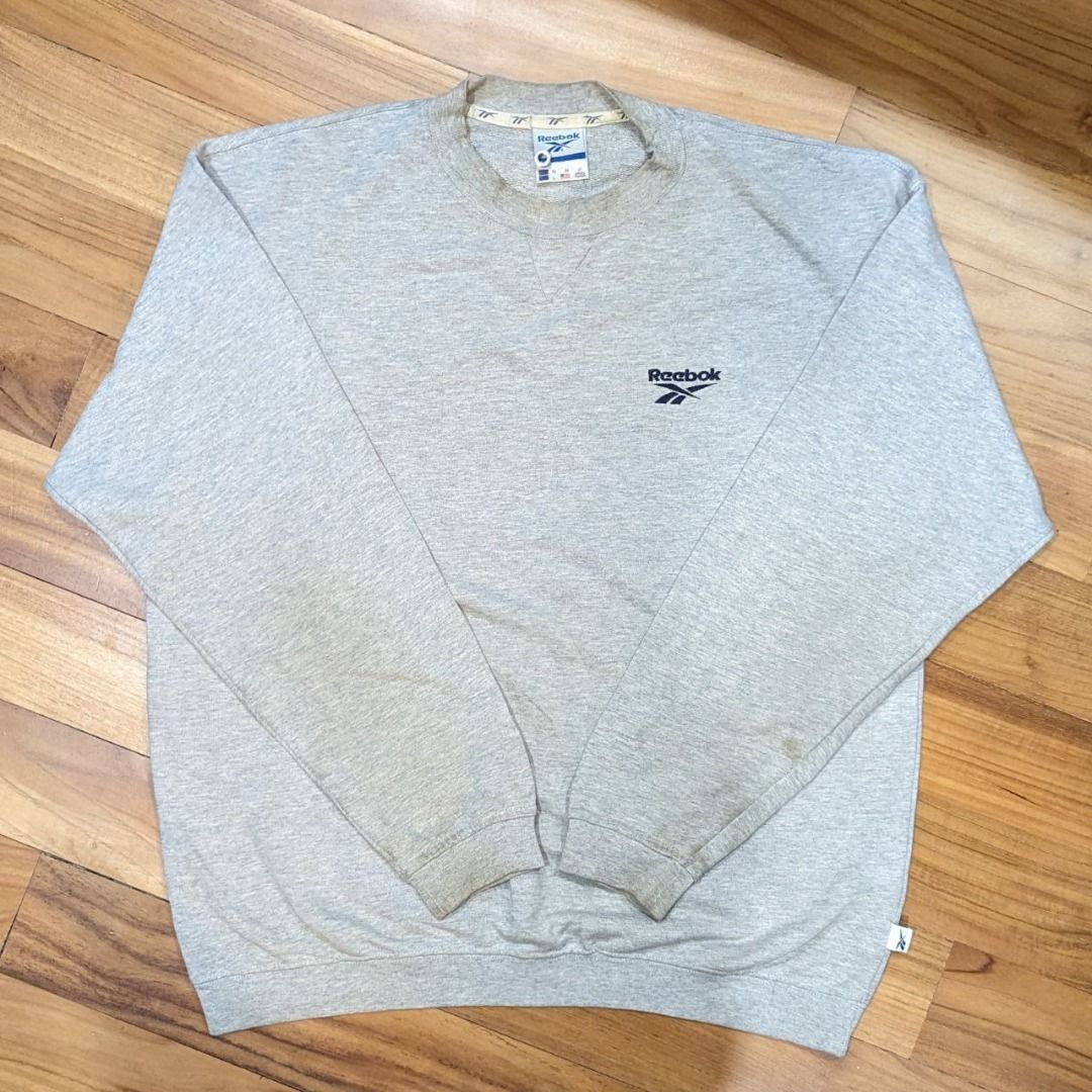 grey reebok sweatshirt vintage thrift