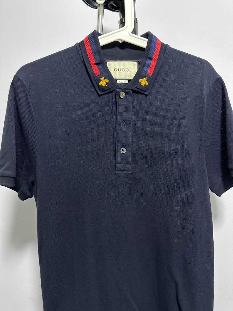 Gucci Bee Polo, Men'S Fashion, Tops & Sets, Tshirts & Polo Shirts On  Carousell