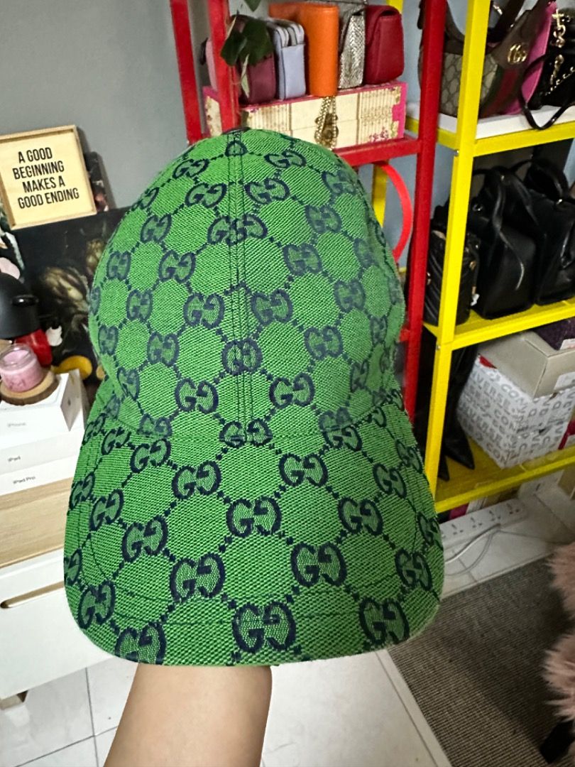 Green 2025 gucci cap