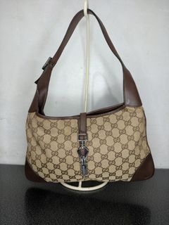 GUCCI GG CANVAS JACKIE HOBO BAG