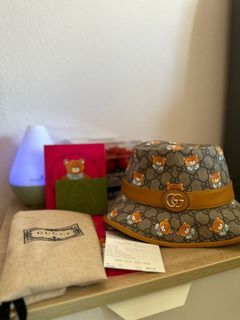 Gucci Donald Duck Bucket Hat Receipt and Tag Size L Disney Limited Used