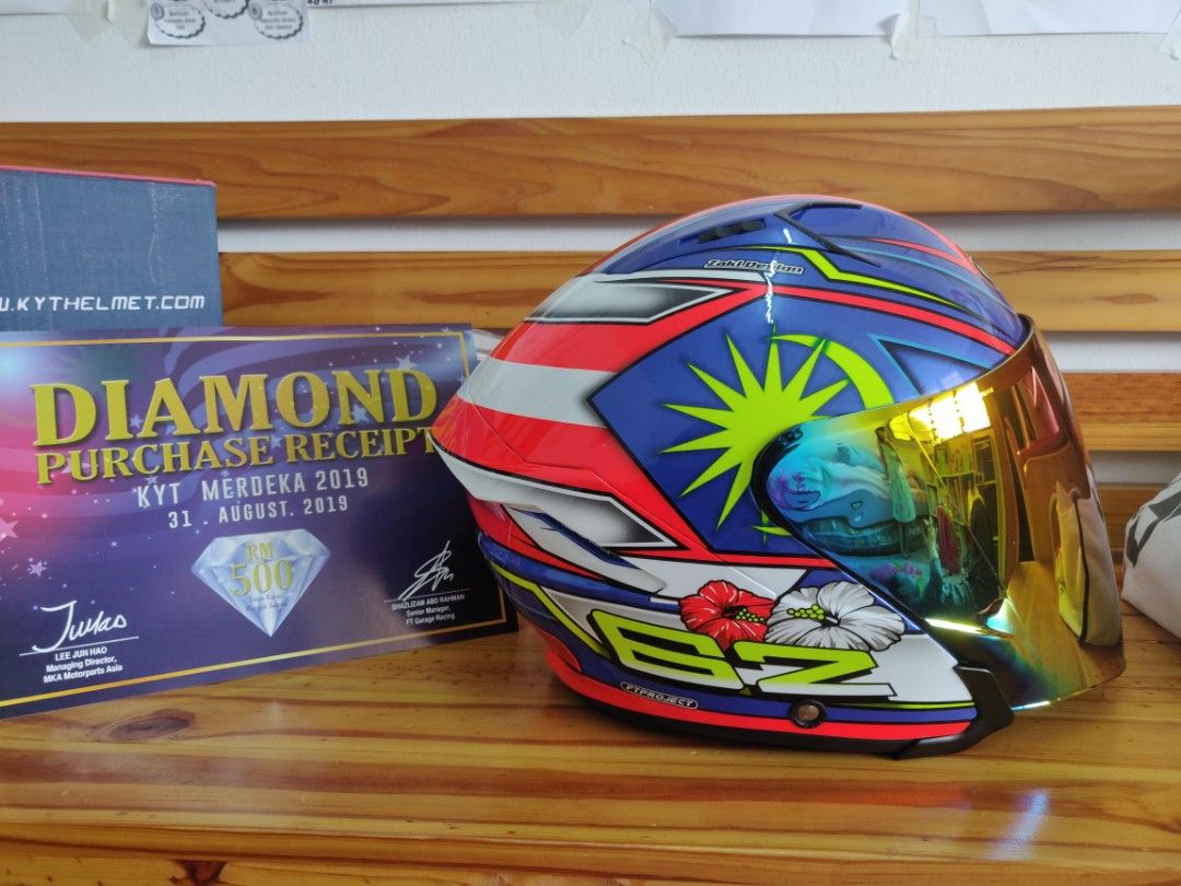 Helmet 62 Merdeka KYT x FT Garage 2019., Motorbikes on Carousell