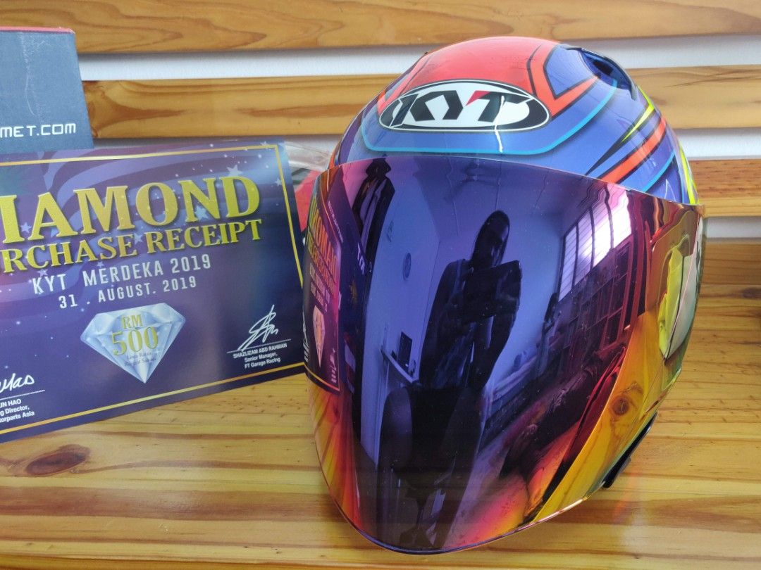 Helmet 62 Merdeka KYT x FT Garage 2019., Motorbikes on Carousell