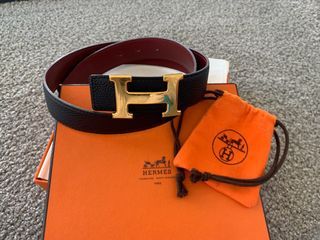 Hermes H leather belt size 70