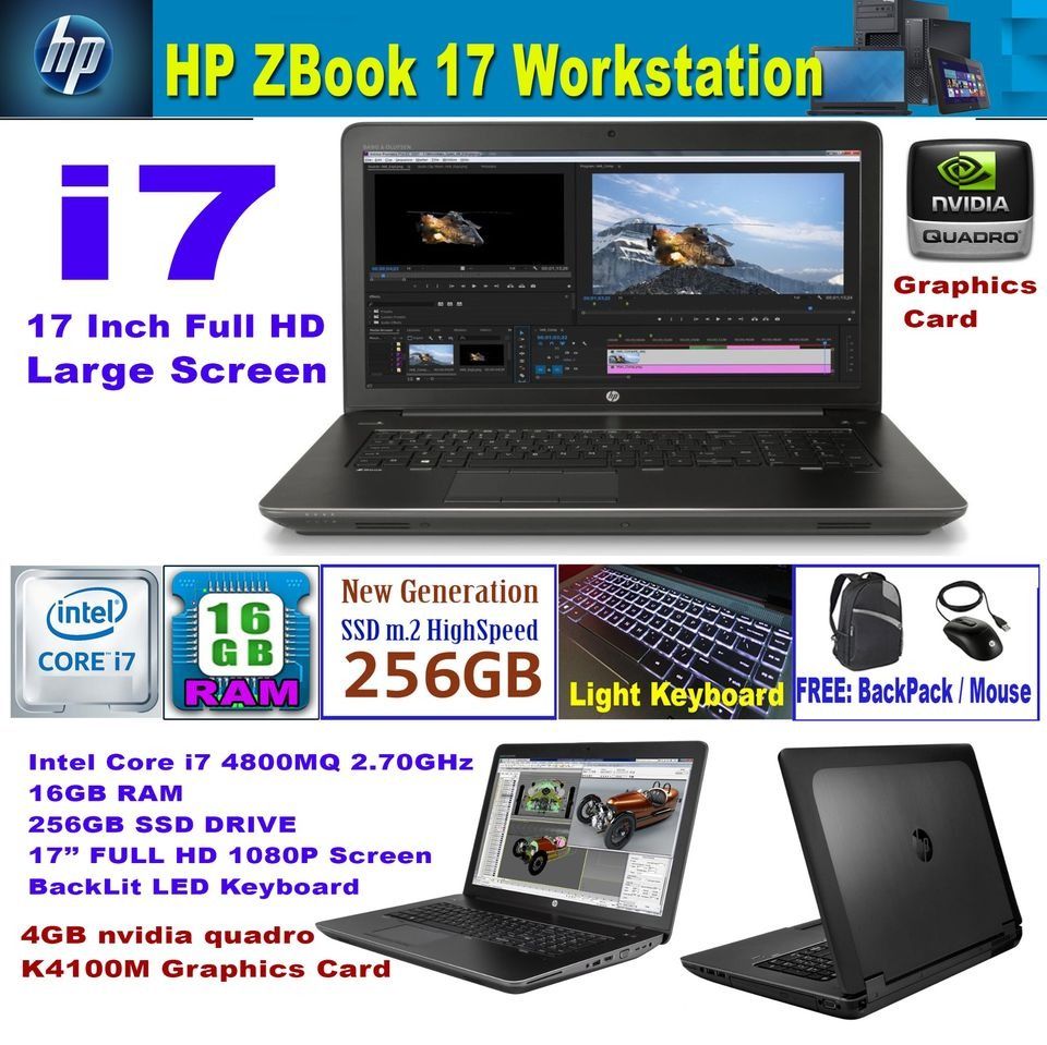 HP Zbook17 i7 16GB SSD256 NVIDIAQuadro www.islampp.com