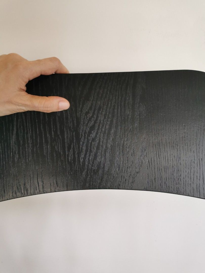 Ikea Bar stool with backrest, foldable, black, Furniture & Home Living