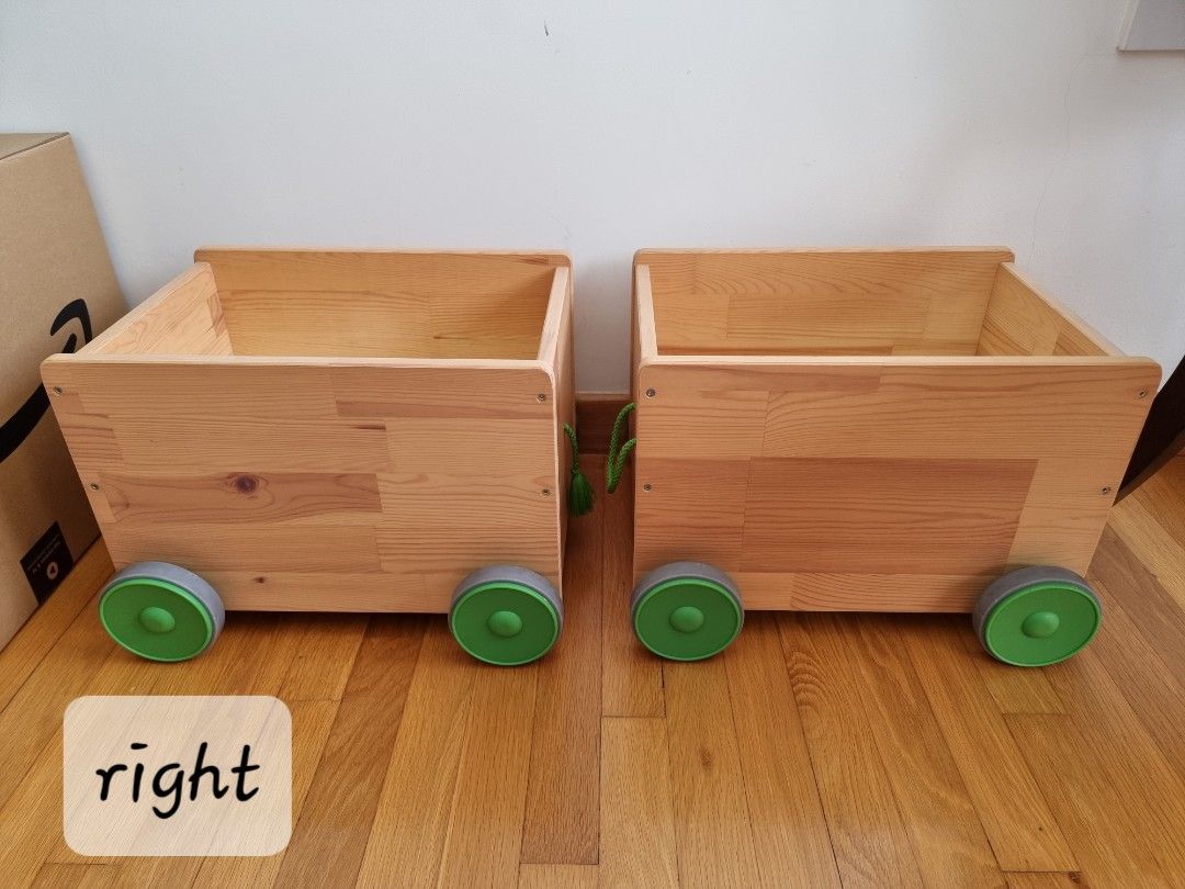 Ikea Flisat toy storage with wheels*2, Furniture & Home Living