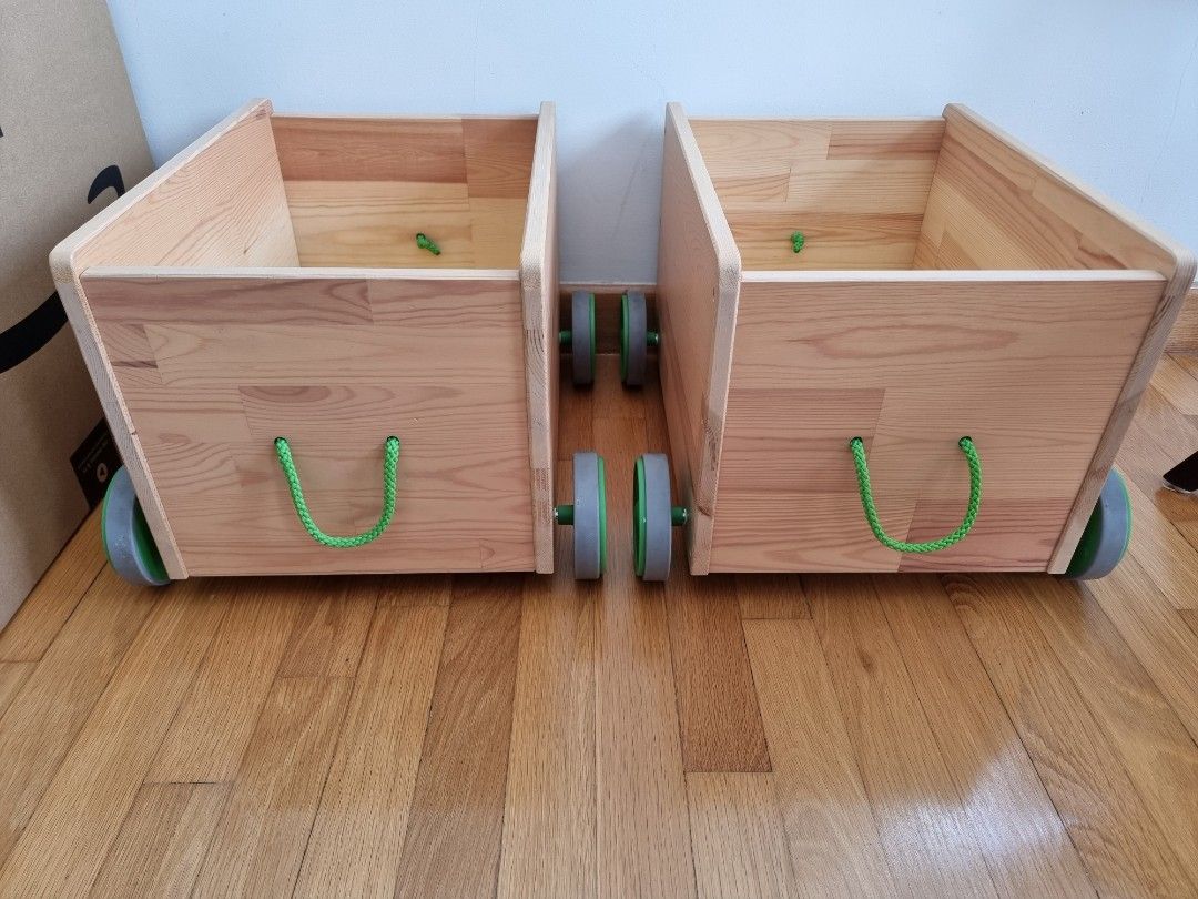 Ikea Flisat toy storage with wheels*2, Furniture & Home Living
