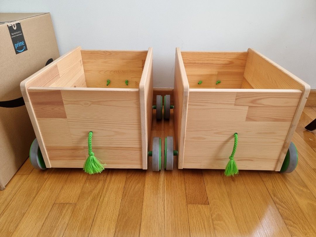 Ikea Flisat toy storage with wheels*2, Furniture & Home Living, Furniture, Other Home Furniture