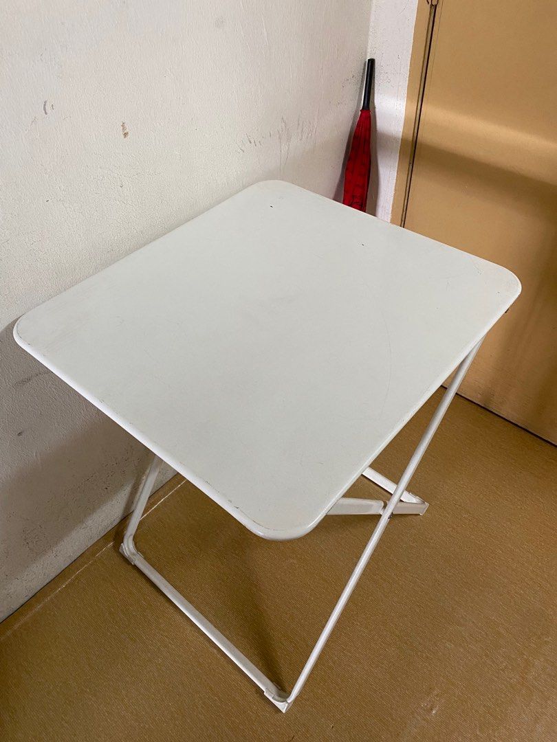 IKEA Folding table white, Furniture & Home Living, Outdoor Furniture on