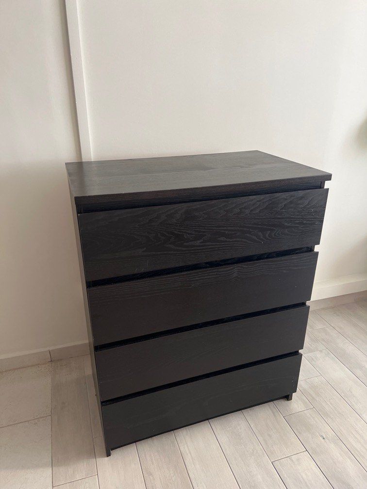 IKEA MALM Drawers Black, Furniture & Home Living, Furniture, Shelves