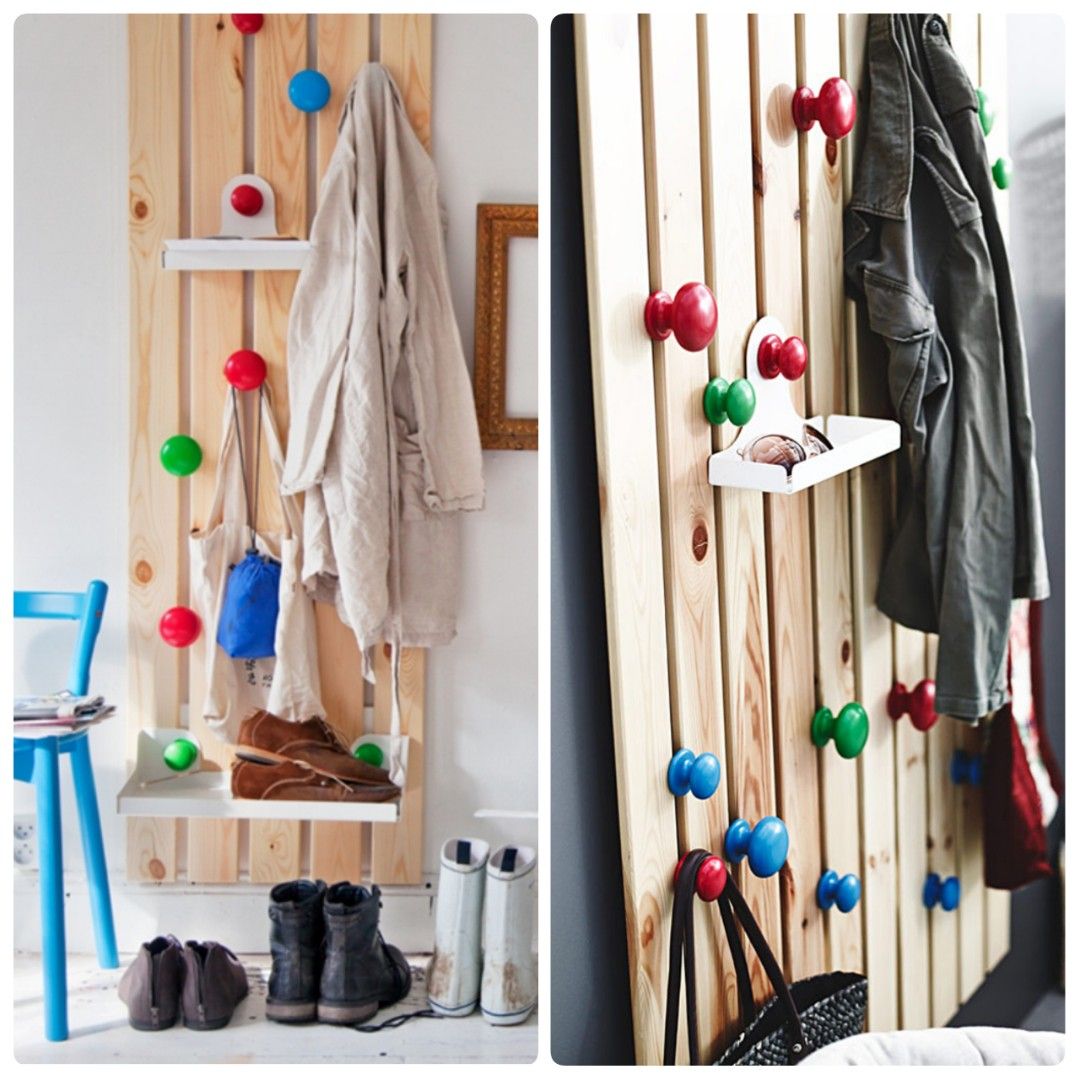 The vertical hook rack that likes tight spaces  IKEA