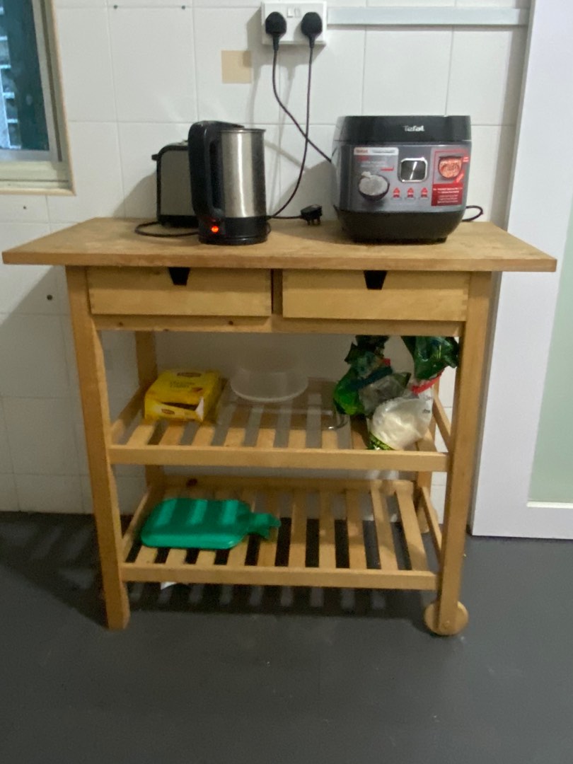 ikea table with wheels, Furniture & Home Living, Furniture, Tables