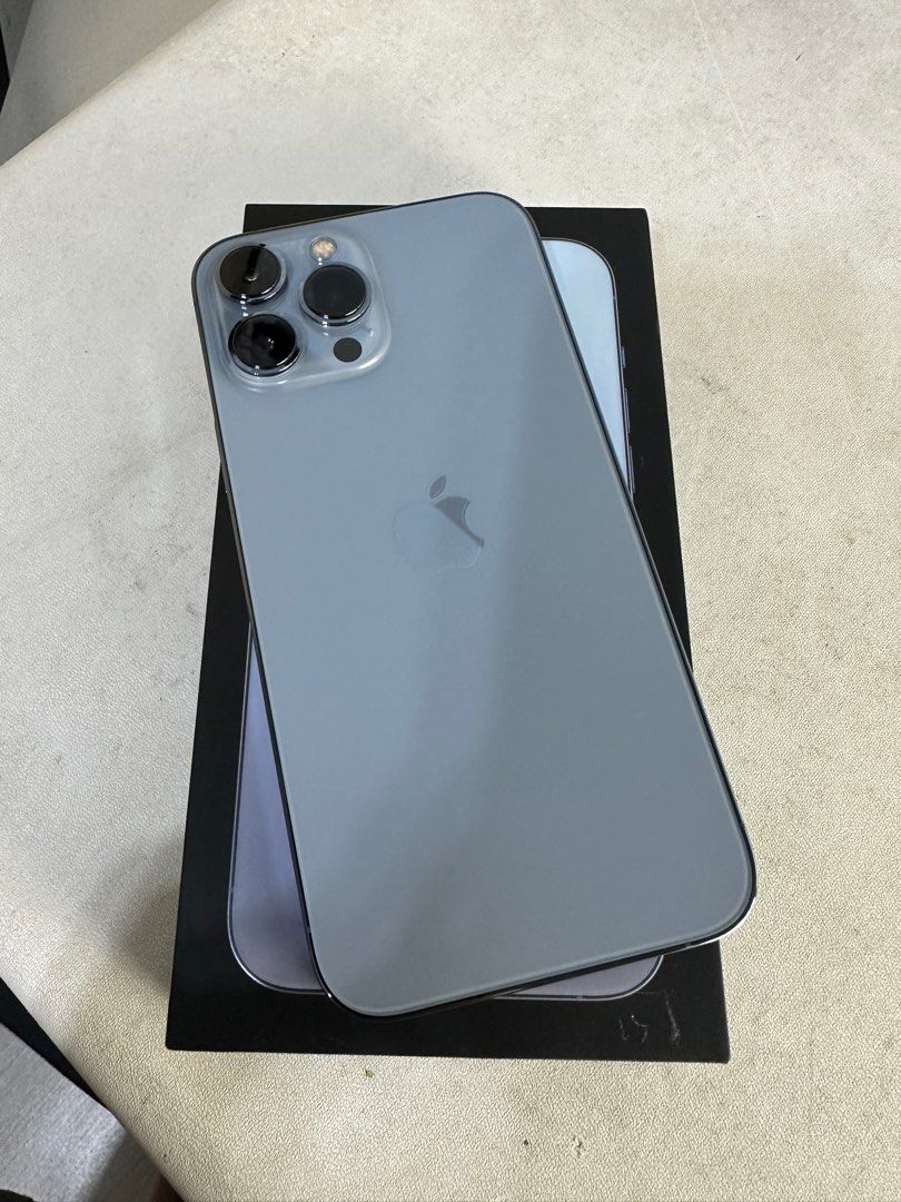 Iphone 13 Pro Max 128G 藍原廠保固中可無卡分期0元取機, 手機及配件