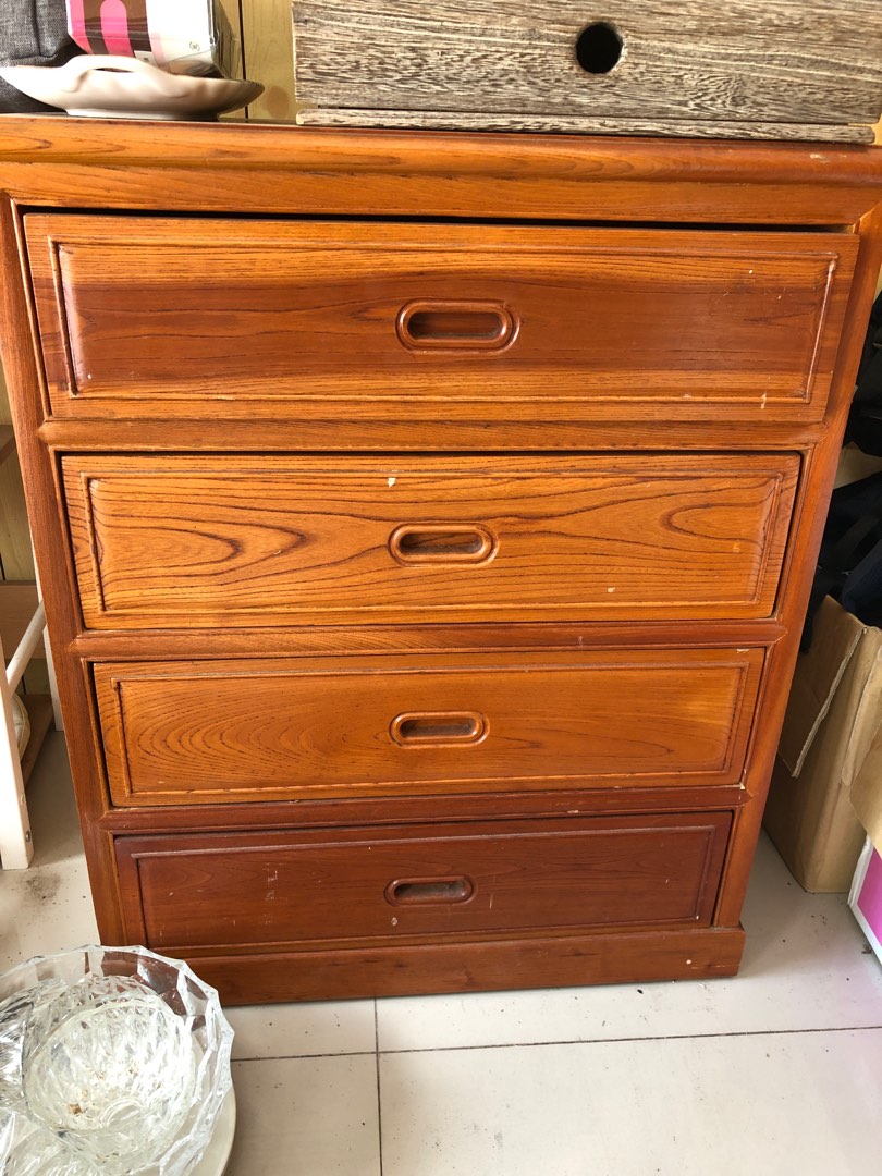 JAPAN SOLID WOOD drawer, Furniture & Home Living, Furniture