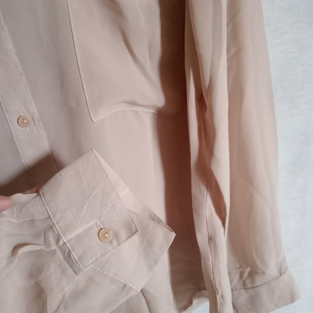 Kemeja Bahan sifon warna coksu on Carousell