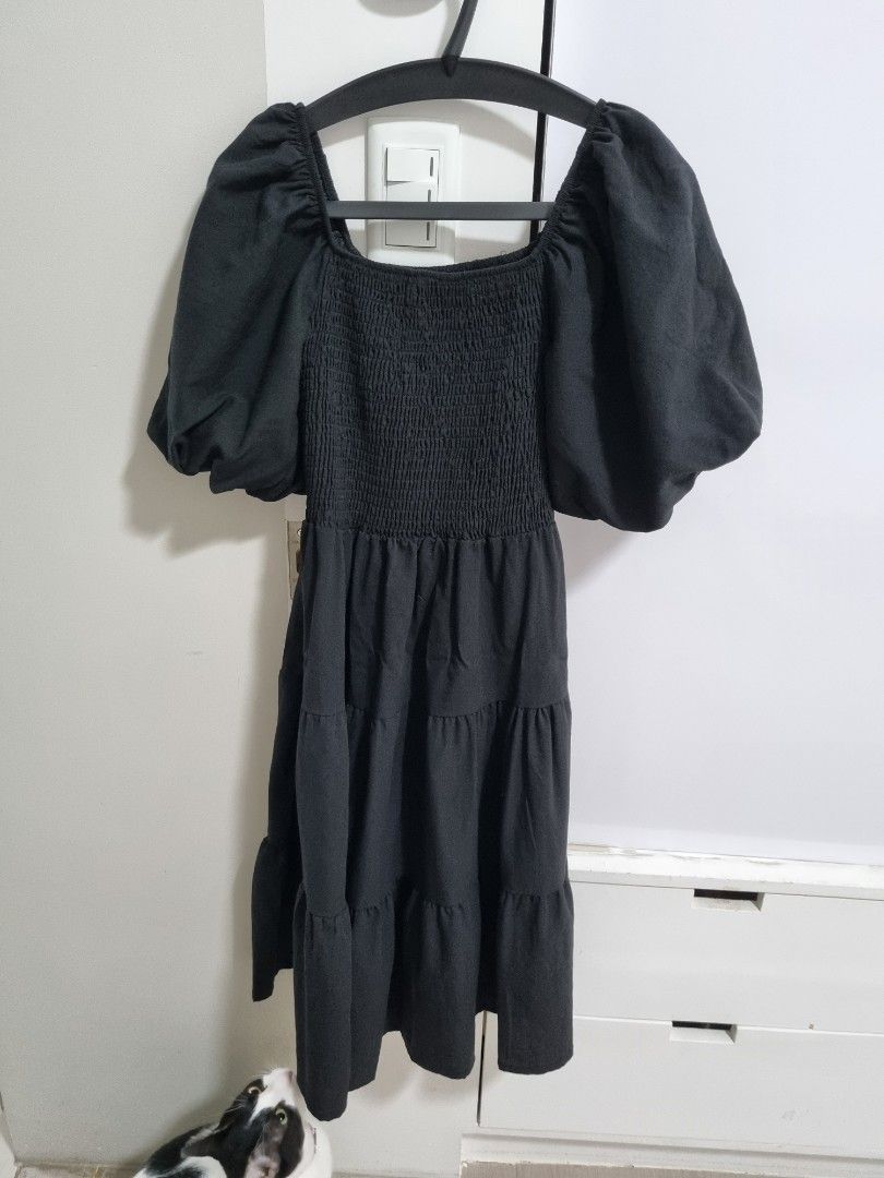 Korean Style Puffy Shirt Dress