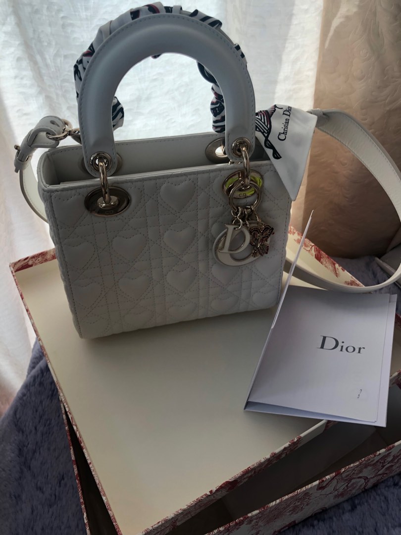TÚI Dior Women Dioramour my Abcdior Lady Dior Bag Cannage Lambskin with  Heart Motif
