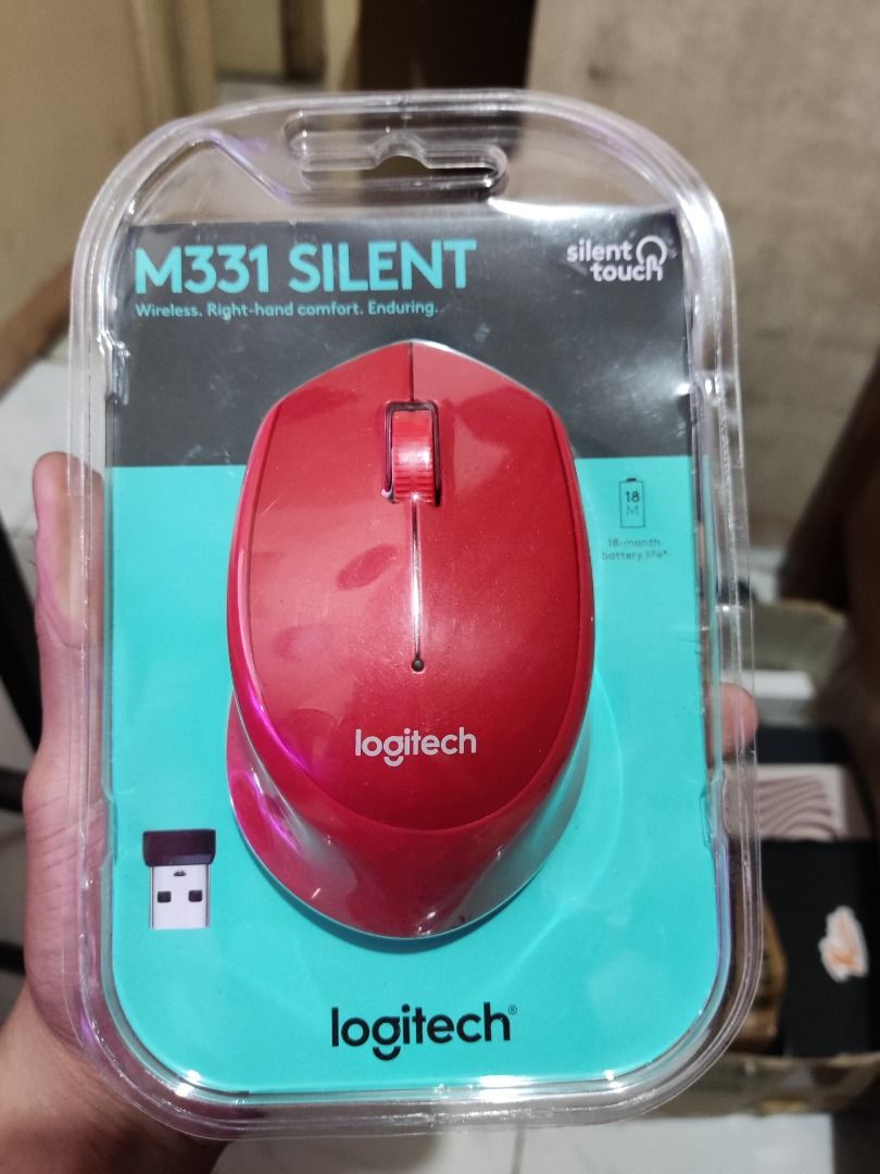 Logitech M331 Silent (Red), Computers & Tech, Parts & Accessories ...