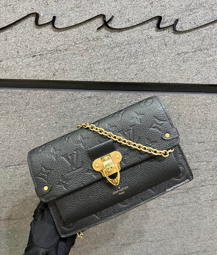 Louis Vuitton VAVIN CHAIN WALLET MONOGRAM EMPREINTE NOIR Bag