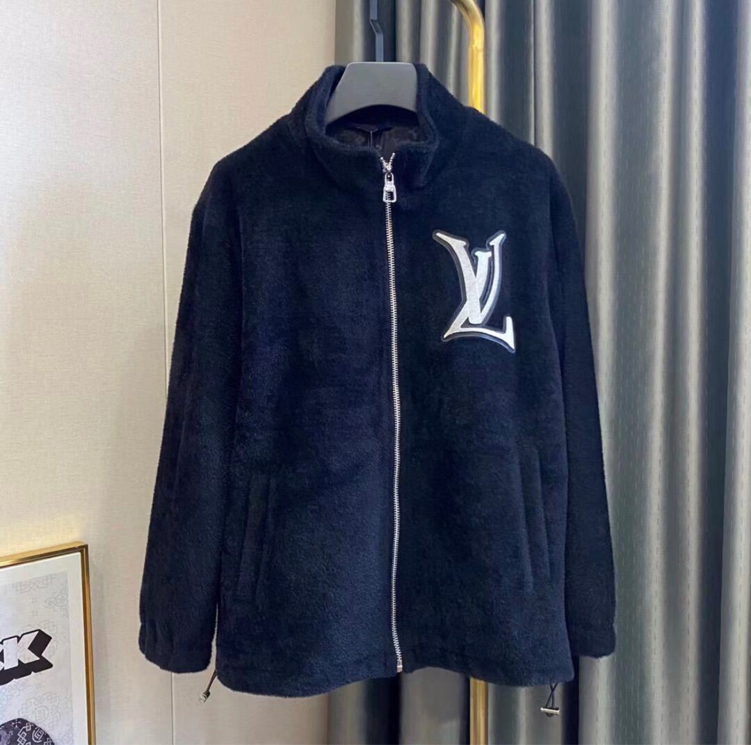 LV Jacquard camo fleece blouson, Men's Fashion, Coats, Jackets and