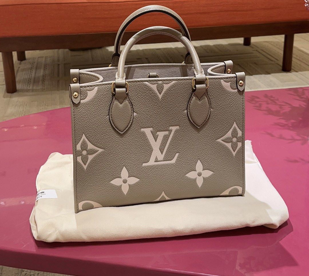 Louis Vuitton OnTheGo PM Bag In Tourterelle Beige/Cream - Praise