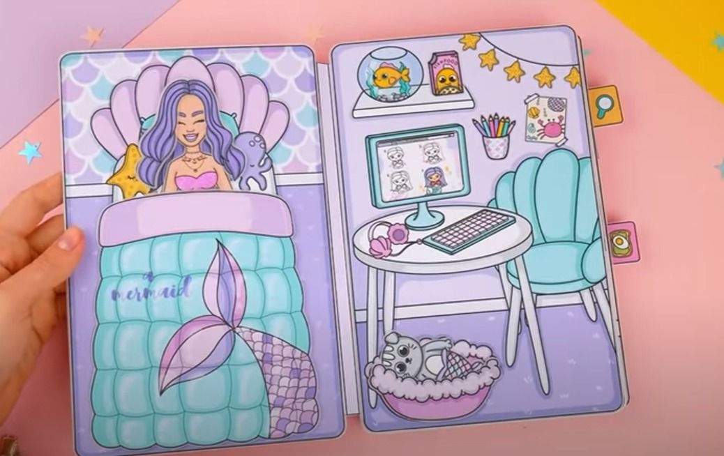 Mermaid Paper Doll House, Hobbies & Toys, Stationary & Craft, Art ...