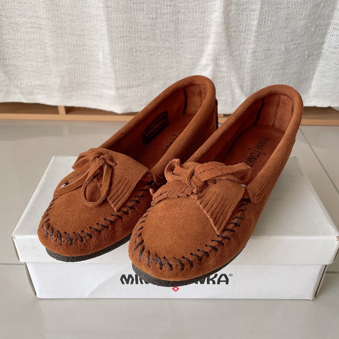 莫卡辛 MINNETONKA 流蘇厚底鞋 us6.5