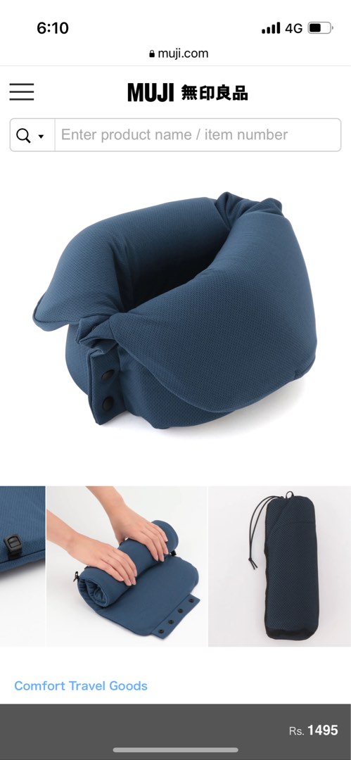 Muji roll up neck pillow sale review