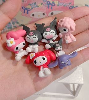 My Melody and Kuromi Design Figurines / Cake Toppers (6 Pcs a Set)