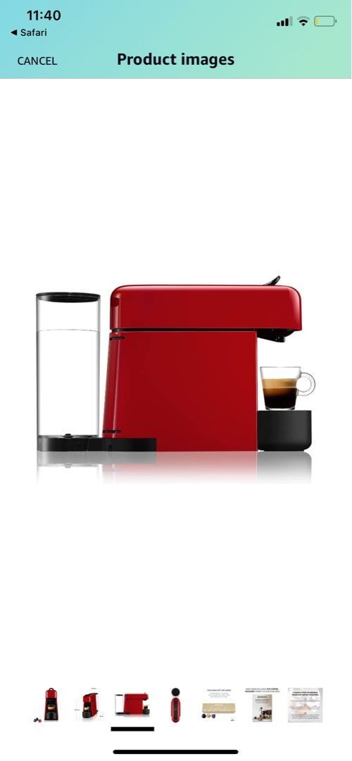 Nespresso Essenza Plus Coffee Machine (Cherry Red), TV & Home