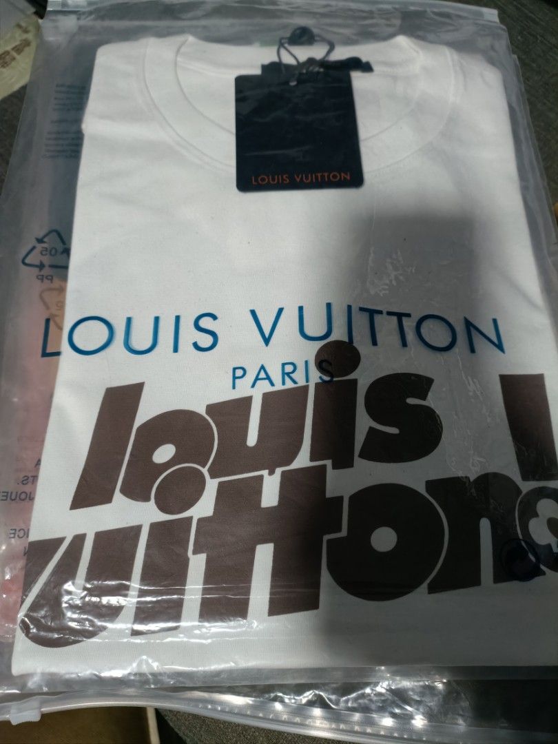 Louis Vuitton White Merci Logo Printed Cotton Knit Oversized T-Shirt S Louis  Vuitton