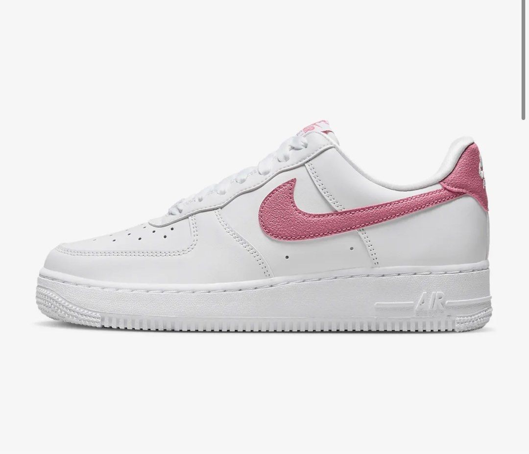 Nike air force 1 white with pink tick clearance