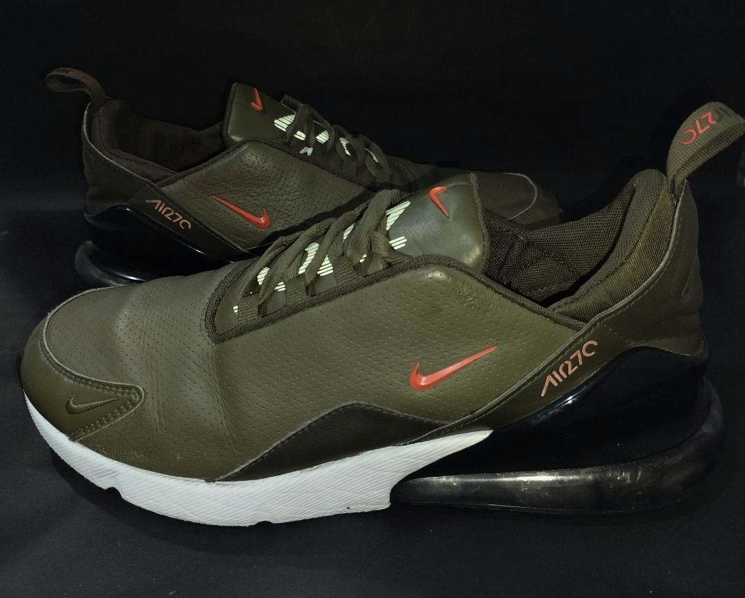 Nike air max 270 premium leather olive clearance