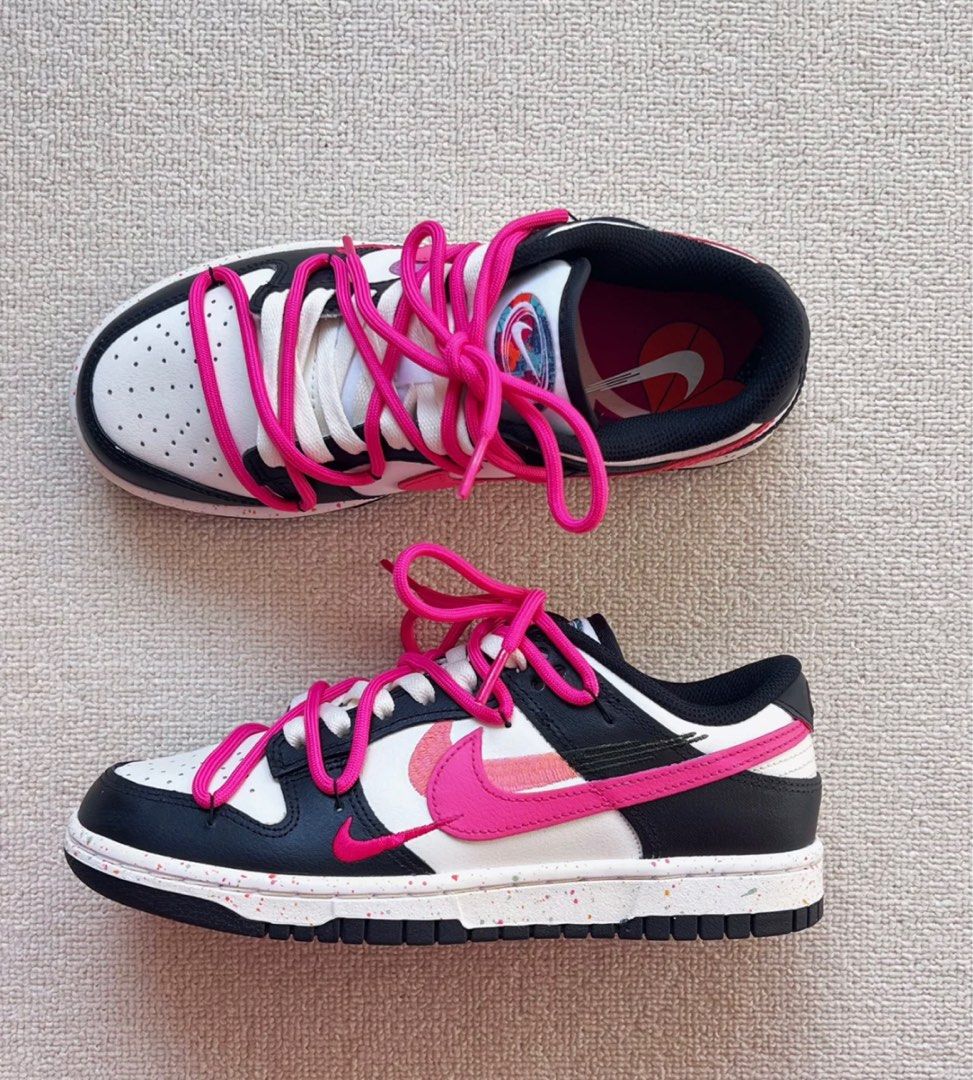 Nike Dunk Low Multi Swoosh Pink Women s Fashion Footwear