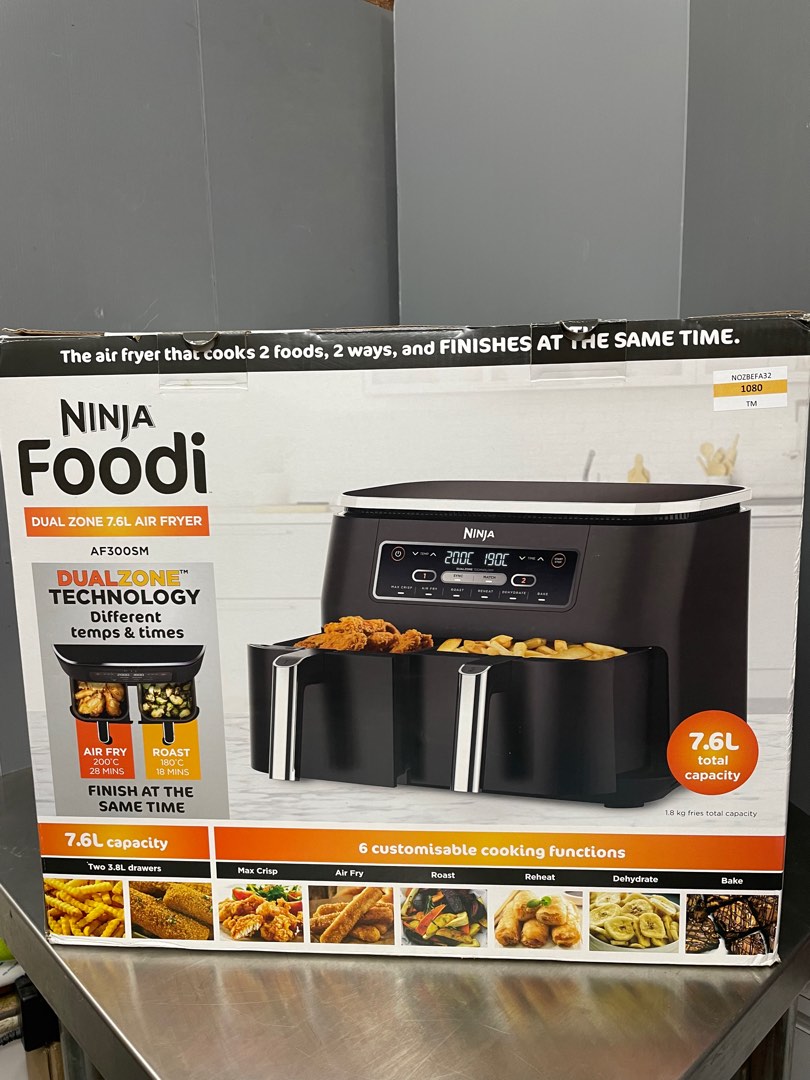 Ninja AF300SM Air Fryer 7.6L, TV & Home Appliances, Kitchen Appliances