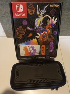 Nintendo Switch Oled Pokemon Scarlet and Violet Editon. Full set with box and pouch/carrier. Trade-in are welcome