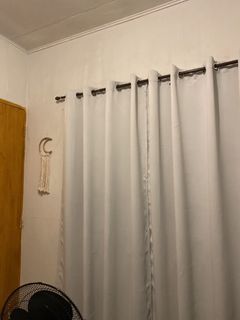 off white black out curtain 3 pcs