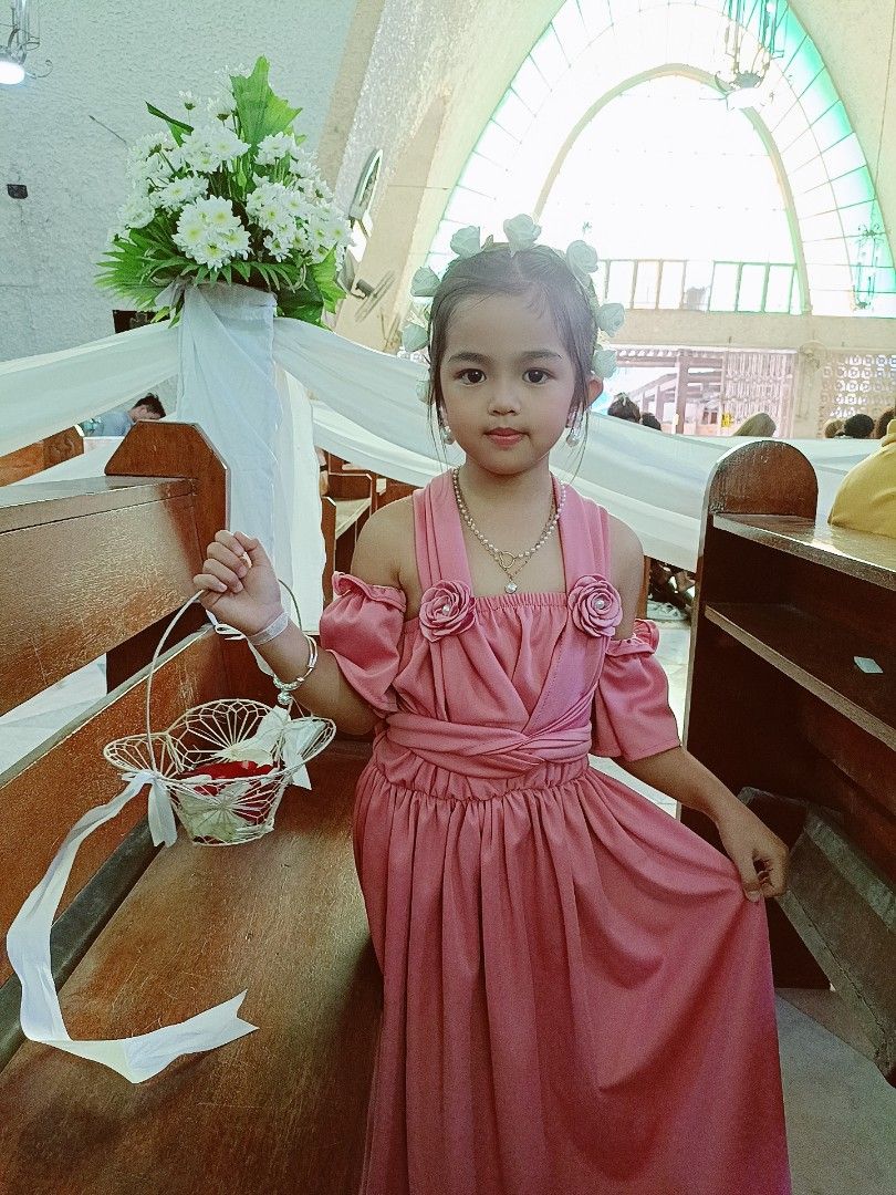 Old rose infinity dress flower girl set Babies Kids Babies