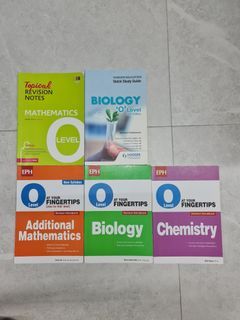 o/n level emath/amath, pure bio and pure chem summary/revision handbooks