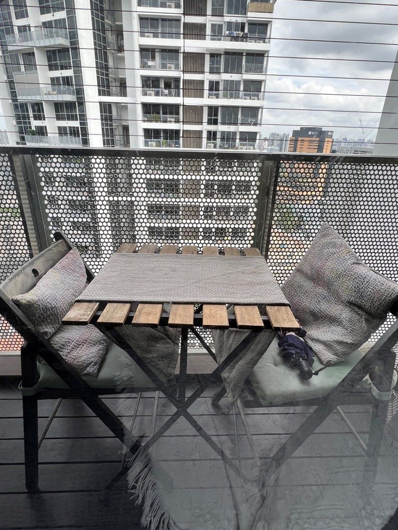 Outdoor Ikea table and chairs, Furniture & Home Living, Outdoor Furniture on Carousell