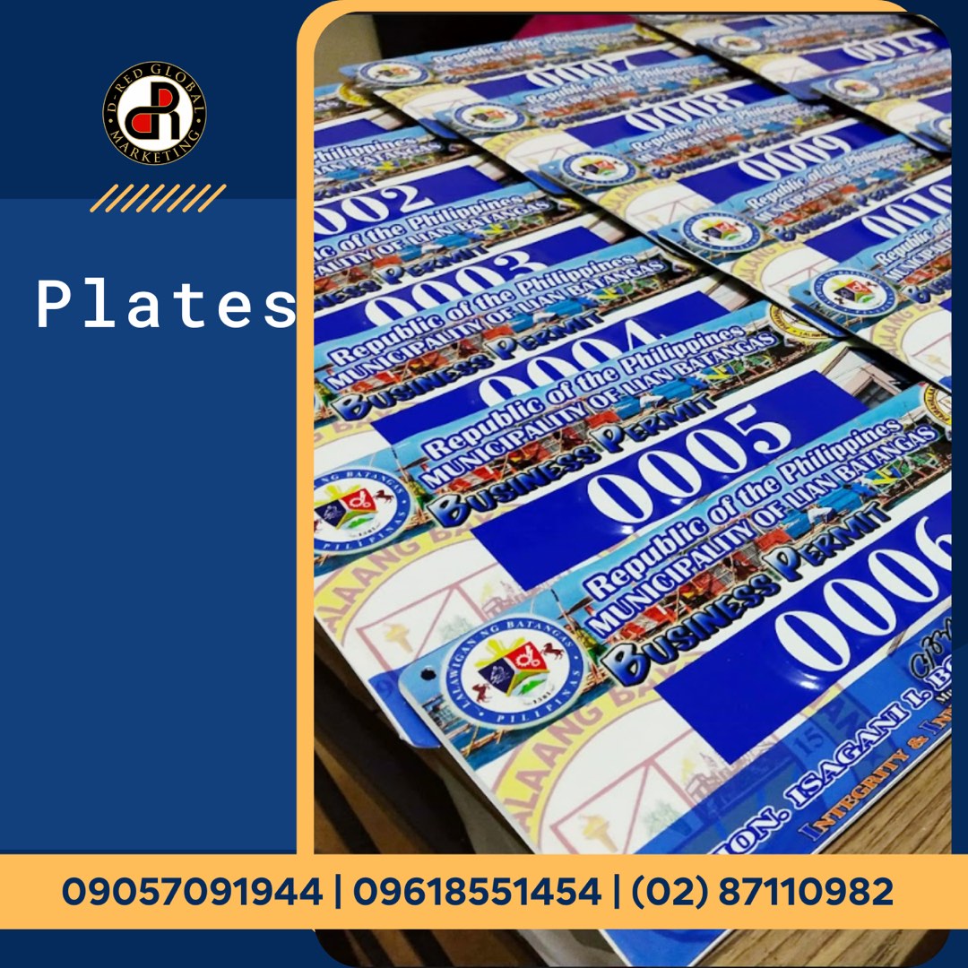 Personalized Plates Plate numbers house number business permits